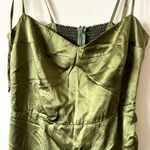 Reformation  Marguerite Silk Dress leaf green size 14 UB Photo 5