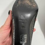 Via Spiga‎ Womens Pump Heels Metallic Leather Croc Almond Toe Size 8M Silver Photo 8