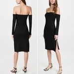 L'Agence L’Agence Felicia Black Knit Off The Shoulder Fitted Bodycon Dress Size XXS Photo 11