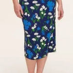 Kate Spade Floral Knit Midi Skirt Target Sz L NWT Feminine Office Casual Fall Photo 0