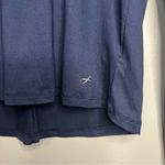 Freely Long Sleeve Workout Top Navy Blue M Open Back Thumb Holes Size M Photo 2