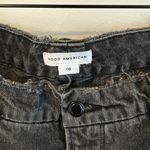 Good American  Good Boy Frayed Outseam Washed Black Jeans Photo 7