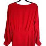 Topshop Red Bubble Satin Wrap Dress Size US 8 10N05PRED Photo 10