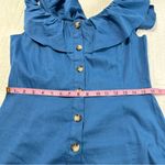 Antonio Melani Ember Linen Blue Button-Front Midi Dress Photo 7