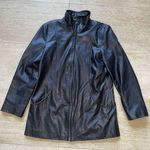 Colebrook 100% Leather Soft Black‎ Jacket Size M Full Zip Fully Lined Mid Length Black Size M Photo 2