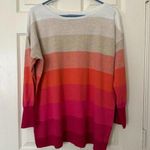 Liz Claiborne  Woman Pink Red Beige Stripes Pullover Sweater Plus size 1X Striped Photo 0