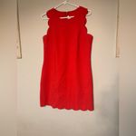 J.Crew  Scalloped Red Dress Photo 3