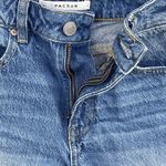 PacSun SZ 25 Mom Jean Shorts Distressed Pocket Mid-Rise Cuffed Medium Wash Blue Photo 2