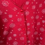 Victoria's Secret  Red Thermal Waffle Knit Snowflake Pajama Set Size M Photo 4