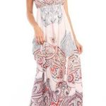 Honolulu Wahine Paisley Floral Maxi Dress Womens S Boho Hawaiian Beachy Casual White Photo 0