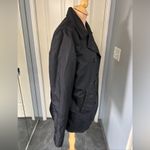 J.Crew Vintage Black Double Breasted Rain Coat Trench Photo 5