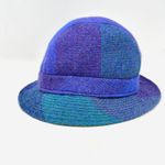 Acoca Collection Ireland Wool Plaid Hat 7.5"‎ Purple Photo 1