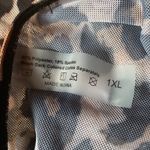 Sheer Animal Print Sheer Side Ruched Swim Suit Cover Up Mini Skirt 1X Brown Photo 3