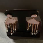 Enamel Rain Cloud Dangle Earrings Photo 1