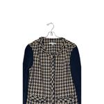 CAbi  Women's Jacket Houndstooth Model‎ 978 Lined Zip Up Snap Charcoal Tan Sz. 4 Photo 3