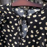 Forever 21  Floral Daisies Black Flowy Long Sleeve Dress M Photo 1