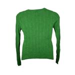 American Eagle Kelly Green V-Neck Cable Knit Sweater Large Vintage Fit Photo 6