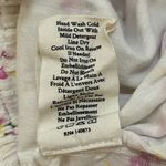 Love Shack Fancy white pink floral lace crochet sleeve crop tank women’s size L Photo 7