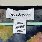 Peck & Peck  size medium blouse zig zag chevron print semi sheer top 3/4 sleeves Photo 1