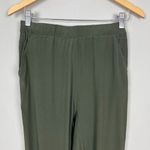 Ginia Silk Pants Womens XS Green Tapered Lightweight Pull On Stretch‎ Pockets Photo 1