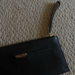 Henri Bendel  West 57th Black Leather Zip Wristlet Gold Hardware Photo 2