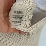 Lulus  Beige Crochet Knit Midi Dress Sleeveless Bodycon Small NWT Photo 7