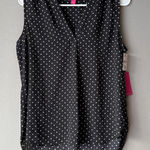 Vince Camuto  sz‎ S black white polka dot sleeveless blouse NWT Photo 0