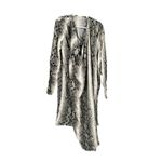 KHAITE Shaz Natural Python Print Dress Asymmetrical Cowl Neck 6 Photo 1