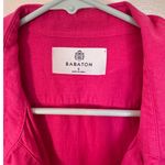 Babaton Aritzia Utility Linen Button Down Shirt in Bright Pink Size Small Photo 3