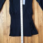 Meshki  NWT Women's Black Britney Long Sleeve Knit Mini Dress Size L Photo 7