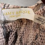 Ramy Brook  Lauren Long Sleeve Python‎ Print Smocked Silk Mini Dress Sz S Photo 3