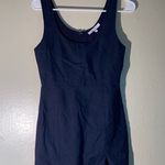 Olivaceous Double Layered Lining Navy Blue Denim Dress Size Small Photo 0