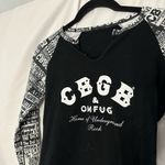 Vintage CBGB & OMFUG Long Sleeve Raglan Shirt Black Size Medium Photo 7