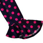 Est. 1946 Dress Dark Blue Pink Polka Dots Long Bell Sleeves Swing Large NEW Photo 6