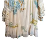 Multiples Tunic Top Womens XL Multicolor Floral Tiered Lagenlook Sheer Blouse Photo 3