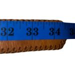 Woven Leather Belt Guatemalan Colorful Striped Boho Western XS 35" Brown Photo 7