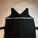 SheIn LUNE Women’s Size XL Button Front Slant Pockets Belted Black Tank Romper Photo 10