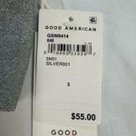 Good American NWT Size 3 L Silver Bandeau Bikini Top Sparkle Swim Maximalism Photo 5