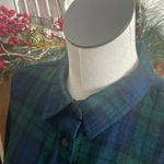L.L.Bean  top Scotch Plaid Shirt Black watch slightly fitted misses Petite Med Photo 4