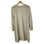 Cato  Beige Open Knit Lightweight Open Front Tunic Length Cardigan Sweater L Photo 1