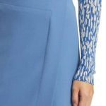 Hugo Boss NEW  Vollemo Wrap Front A-Line Midi Skirt in Mountain Blue Size 4, $298 Photo 1
