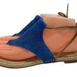KOOLABURRA Kanita Laser Cutout Thong Sandals Blue EUR 36 Photo 2