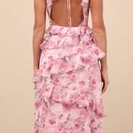 Lulus LULU’S Evangeline Pink Floral Ruffled Maxi Dress Photo 1
