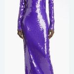 LaQuan Smith New Sequin Mock Neck Long Sleeve Cutout Column Gown Sz Small $3,125 Photo 0