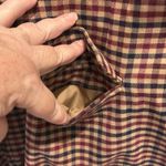 Merona Vintage Tan Red Blue Plaid Check Wool Blend Preppy Academia Blazer 10 Photo 2