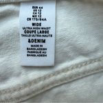 H&M  High Waist Wide Leg Whit Jeans size 12 cream Photo 5