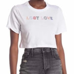 Kendall + Kylie Lost Love Crop Top in White, Size L Photo 0