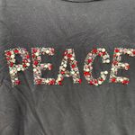 Style & Co Style Co Peace Embellished Sweatshirt Black Long Sleeve Women Size 3X Photo 1