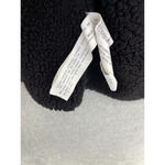 Bershka  BSKGIRL Size XS Black White Open Front Jacket Sherpa Lined with Pockets Photo 4