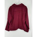 Talbots  Cranberry Red Checked Wood Blend Shirt‎ Jacket Shacket Size 16 Holiday Photo 1